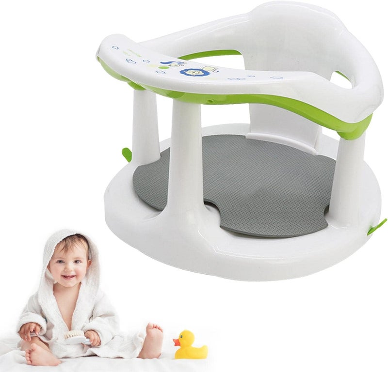 woobles Bath Seat Baby Bath Chair Smooth Safe Baby Shower Chairs With Backrest & Suction Cups For Tub Sitting Up, Non-slip And Comfortable Toddler Bathtub Seat For 6-18 Months Old Babies Infants - Image 2